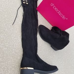 Black over the knee boots